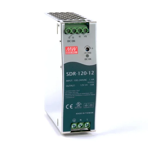 SDR-120-12 Блок питания на DIN-рейку, 12В, 10А, 120Вт Mean Well SDR-120-12 Блок питания на DIN-рейку, 12В, 10А, 120Вт Mean Well